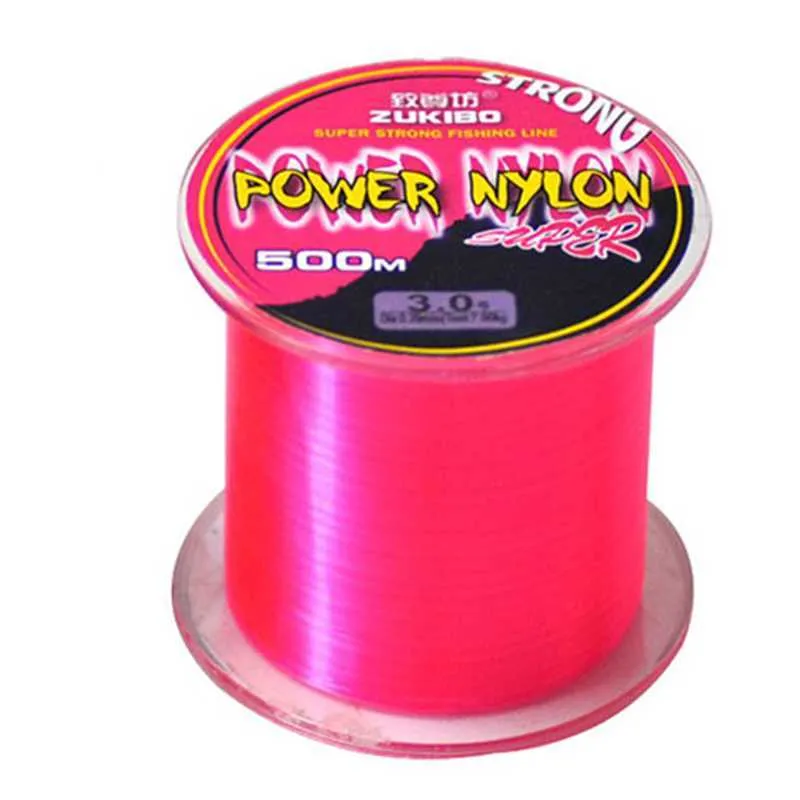 ZUKIBO 500M Nylon Carp Pink Braided Fishing Line Japanese Durable