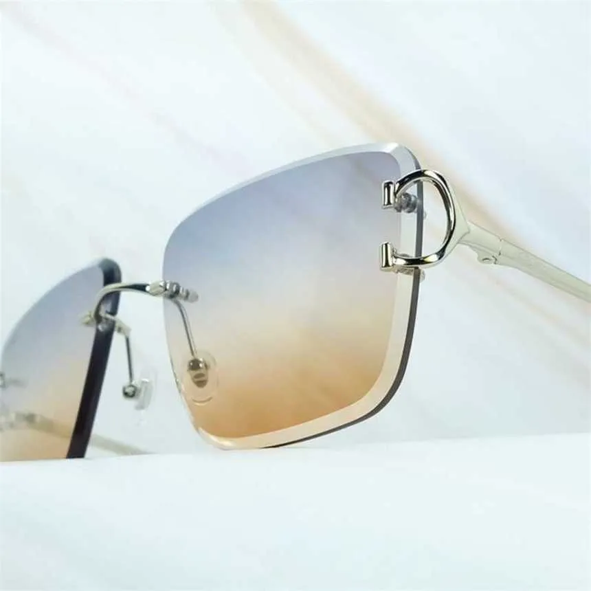 Luxury Designer Fashion Sunglasses 20% Off Men Fashion Metal Diamond Cut Glasses Outdoor Protect Vintage Classic Shades Eyewear