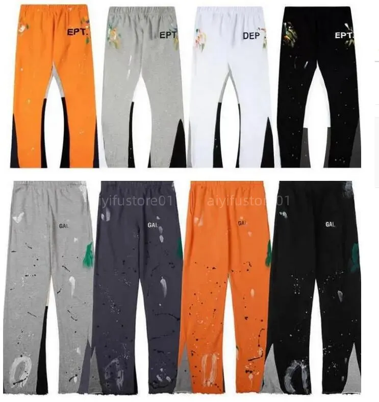 Men Pants Galleries Sweatpants Dept Speckled Letter Print Men's Women's Couple Loose Versatile Casual Pants Straight