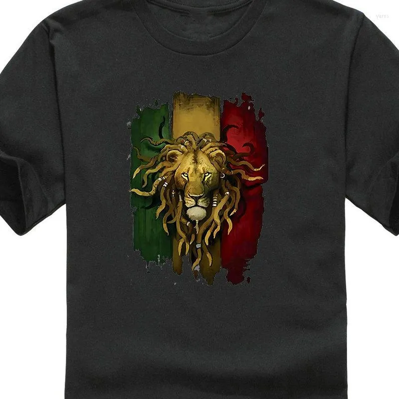 Herr t shirts mode ankomst enkel gör rasta lion jamaica judah kort ärm män 2023 besättning hals tees cool sommar hög kvalitet