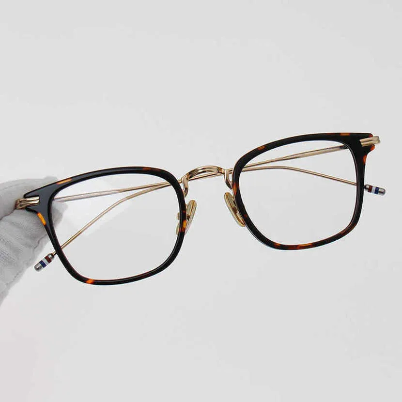 高級デザイナーの新しい男性と女性のサングラス30％オフTBスモークグレースクエアTB905ネットレッド同じミディアムゴールド眼鏡フレーム