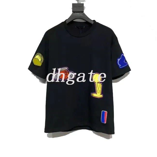 Heren T-shirts Letter Graphic Tees Borduurwerk Pullover Korte mouwen Acquard Breien Jacquard Custom Crew Basketball Jersey Jnlarged S-5XL 76889468