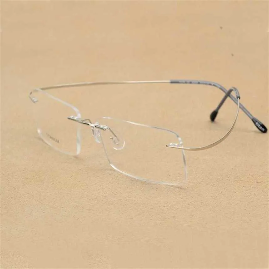 Luxuriöse Designer-Mode-Sonnenbrillen, 20 % Rabatt auf randlose Augen, leichte modische Metallbrillen, Lesebrillen, Rahmen für Herren, Dekoration, Damen-Brillenfüllung, Prescripton