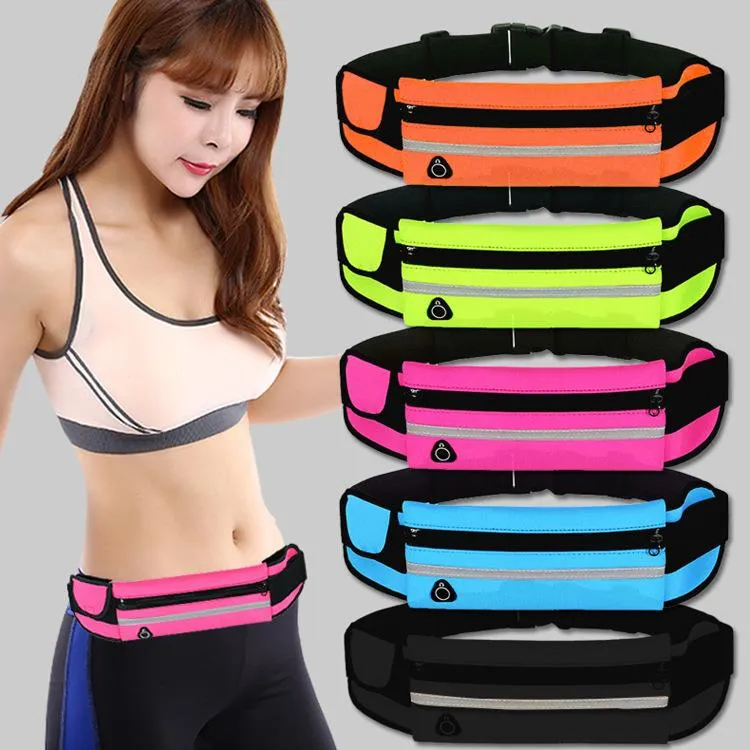 Taillezakken Sportzakken Men Dames buiten stretch riem lopen 5,5 inch mobiele telefoon tas waterdicht heupervrucht