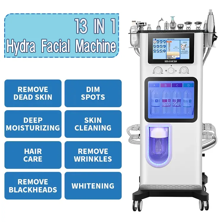 Hydro Oxygen Aqua Peeling Microdermabrasion Machine 13 I 1 Ansikt Djup Cleansing Dermabrasion Beauty Machine Deep Cleaning V Face Lift