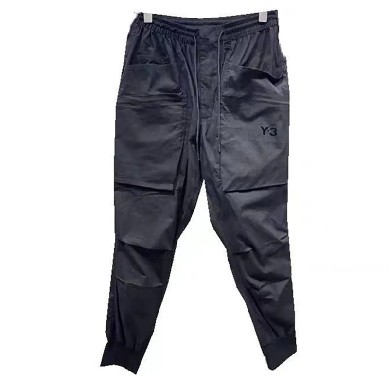 Unisex y3 Signature Letters Sports Cargo Pants - Polyester Unisex y3 Signature Letters Sports Cargo Pants - Polyester