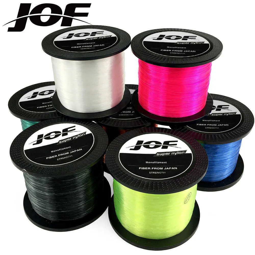 Akcesoria rybackie JOF 1000M 500 m Super Strong Nylon Fishing Linia 3,4LB - 28,6LB Japan Monofilament Line P230325