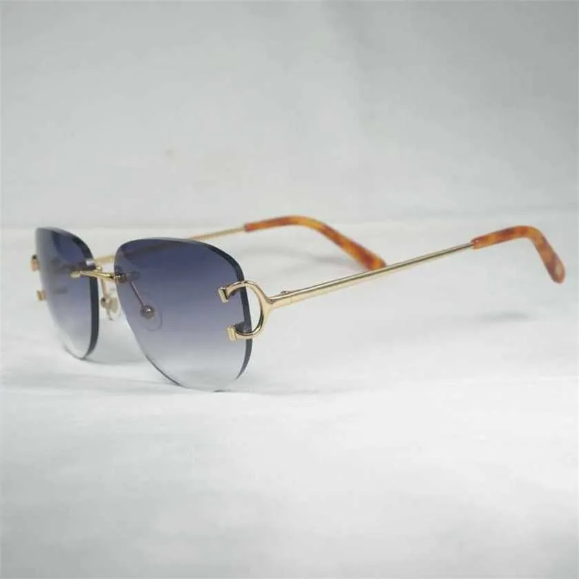 40% zniżki na luksusowy projektant Nowe okulary przeciwsłoneczne dla mężczyzn i kobiet 20% zniżki na vintage druciane krawędzi Owalne okulary Kobiety na letnią metalową ramę Oculos Gafas