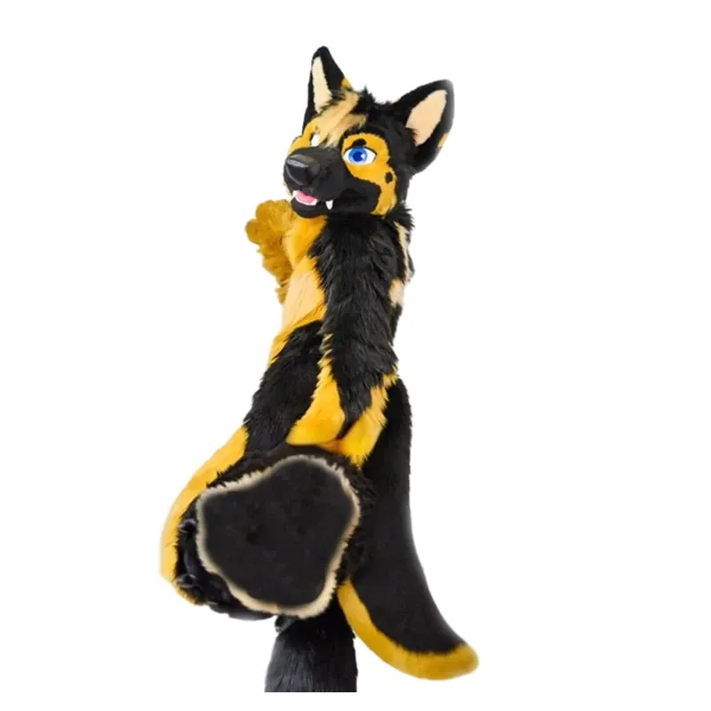 2023 Husky Dog Fox Mascot Medium Längd Päls kostym Walking Halloween Jul Storskalig aktivitetsdräkt Rollspel