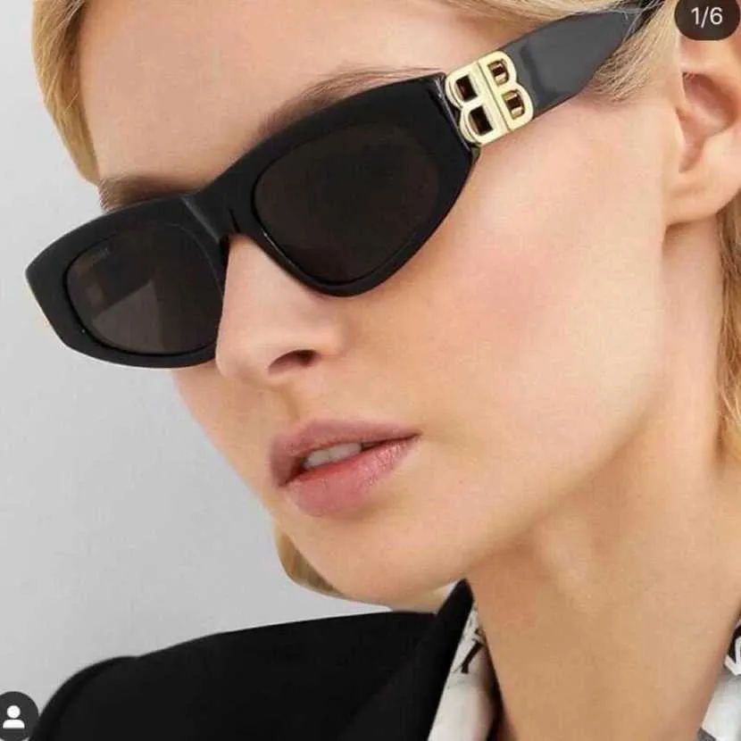 30% DE DESCUENTO Diseñador de lujo Nuevos hombres y mujeres Gafas de sol 20% de descuento Marca de París ins fashion placa versátil cat eye double B net Red bb0095