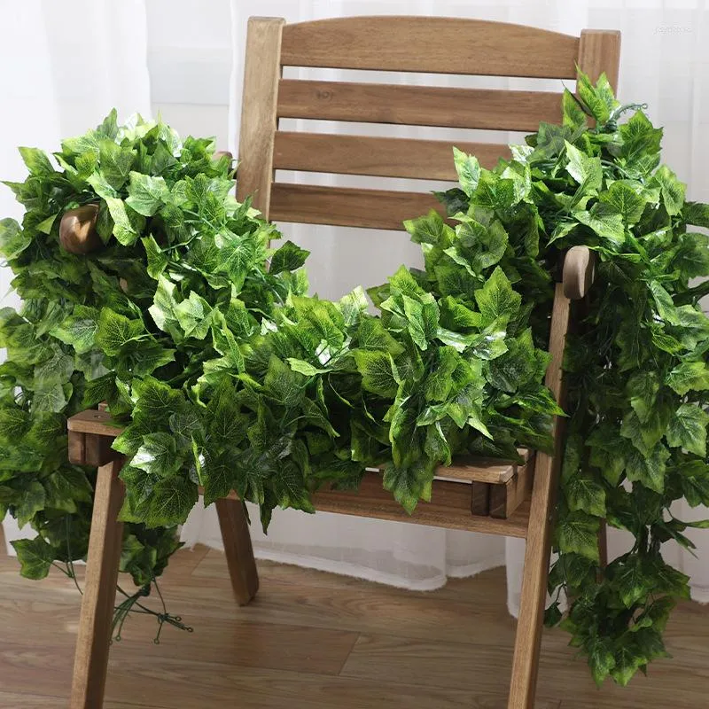 Dekorativa blommor konstgjorda växter druvblad Silk Vine Brunch Hem dekoration vägg hängande fest bröllop mariage rum dekor