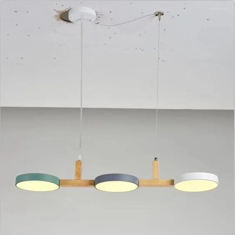 Lampade a sospensione Lampadari moderni di design in legno di legno nordico per la camera da letto del soggiorno