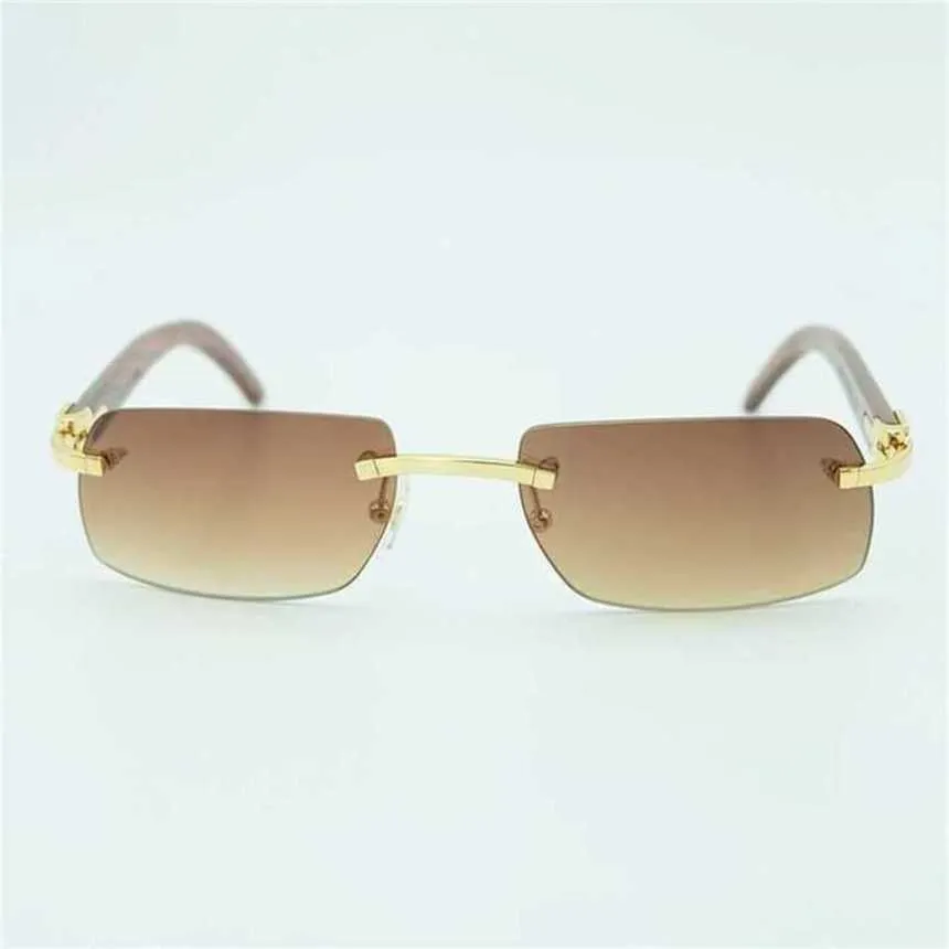 Luxuriöse Designer-Mode-Sonnenbrillen, 20 % Rabatt auf Holz, randlos, für Herren, Glas, Online-Marke, Holz-Sonnenbrille, Vintage-Urlaubsdekoration, ShadesKajia