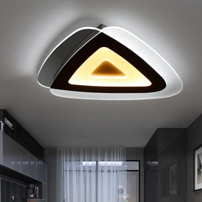 Plafonniers Ultra-mince LED triangulaire acrylique moderne Simple maison lampes d'éclairage Commercial AC110-240V