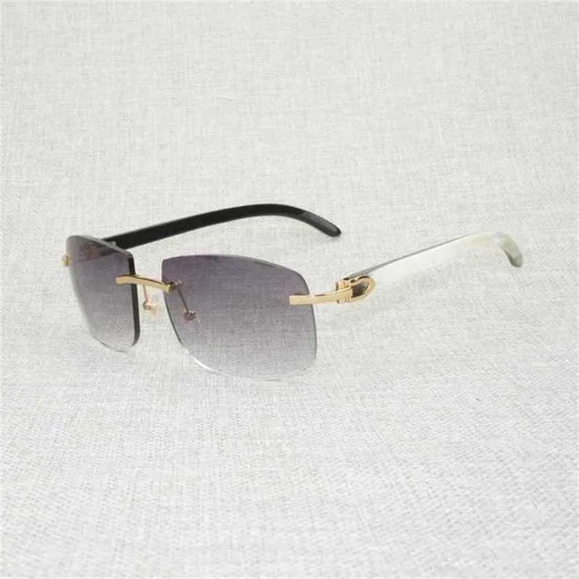 Lunettes de soleil d'extérieur pour hommes de mode Tendance Vintage Bois naturel Surdimensionné Hommes Noir Corne de buffle Nuances Bois aléatoire Lunettes pour Club d'équitation Oculos GafaKajia