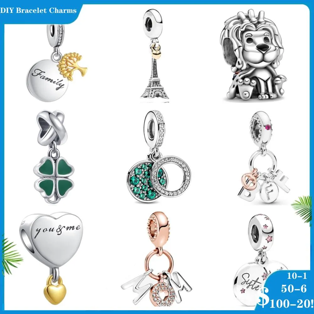 925 Siver pärlor charm för pandora charmarmband designer för kvinnor hängsmycken jack dingle diy charms pärla