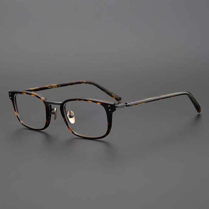 Lüks Tasarımcı Yüksek kaliteli güneş gözlüğü% 20 indirim Japon küçük kare el yapımı gösteri çerçevesi Yüksek doku plakası gözlükleri moda birkaç ile eşleştirilebilir