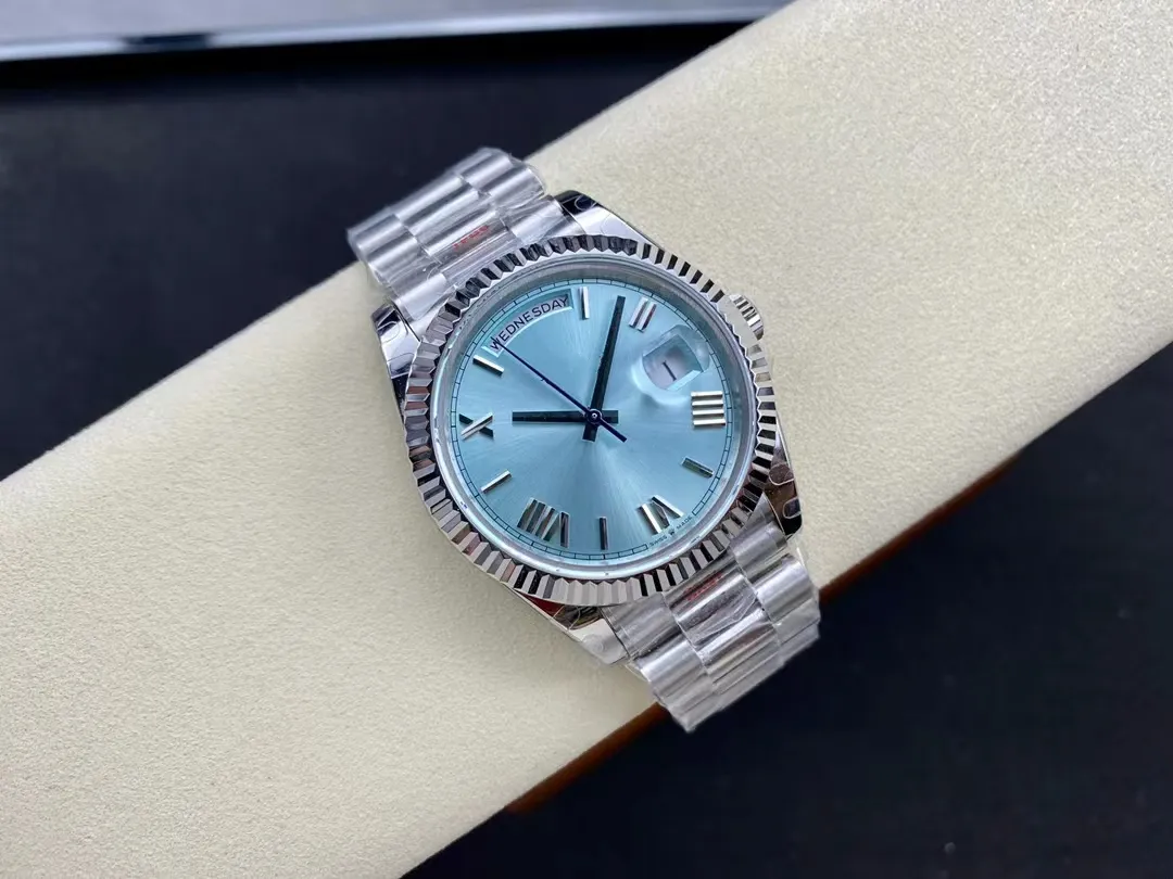 디자이너 시계 시계 2024designer 남자 시계 상자 패션 41mm 데이트 자동 운동 블루 다이얼 스테인레스 스틸 스트랩 스포츠