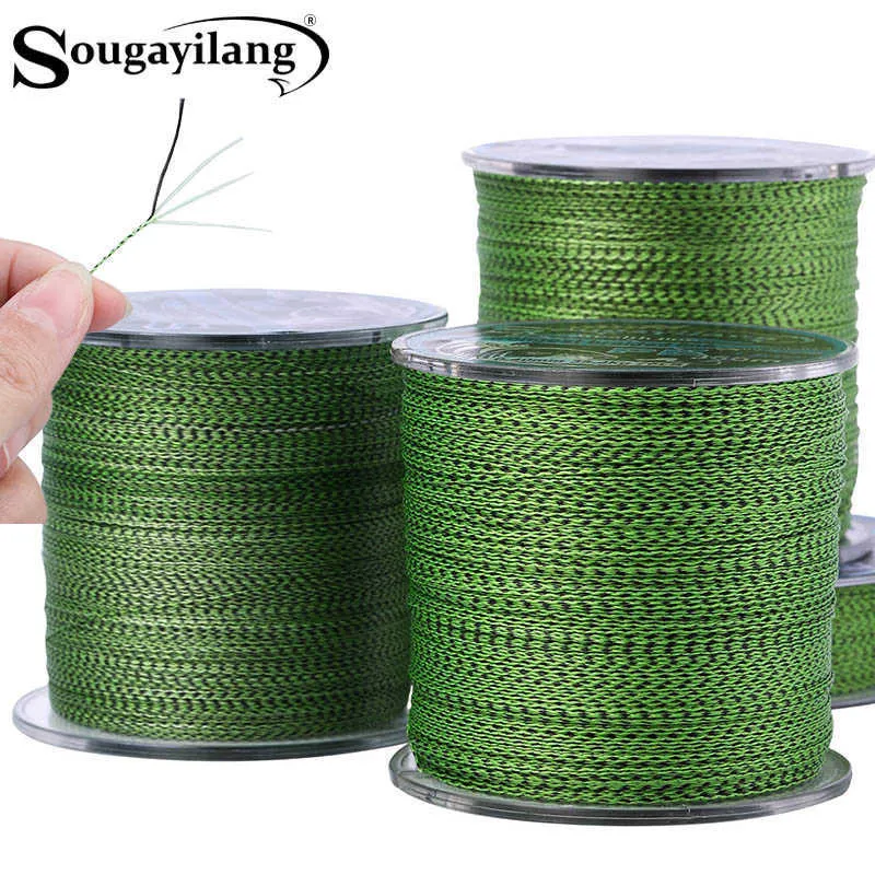 Fishing Accessories Sougayilang 100M 350m 550m 4 Strands PE Braided Fishing Line 15.5-65.3LB Multifilament Speckle Fishing Line Fishing Tackle P230325