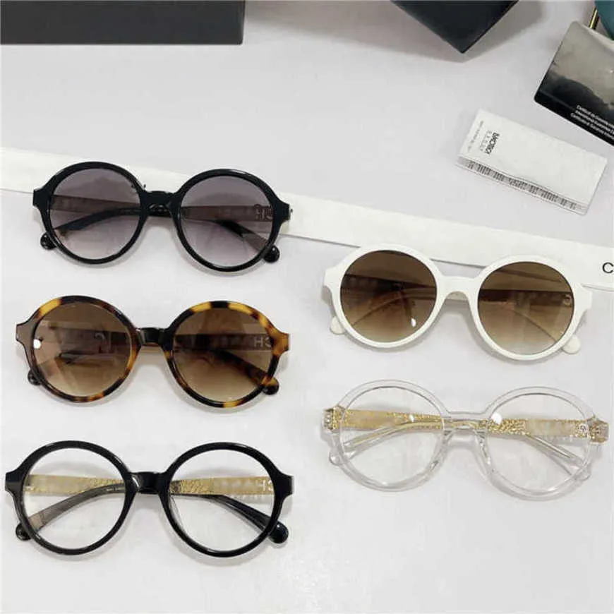 Luxe designer hoogwaardige zonnebril 20% korting op Xiaoxiang's mode Simple Round Frame Covers Face Shows Thin CH5441