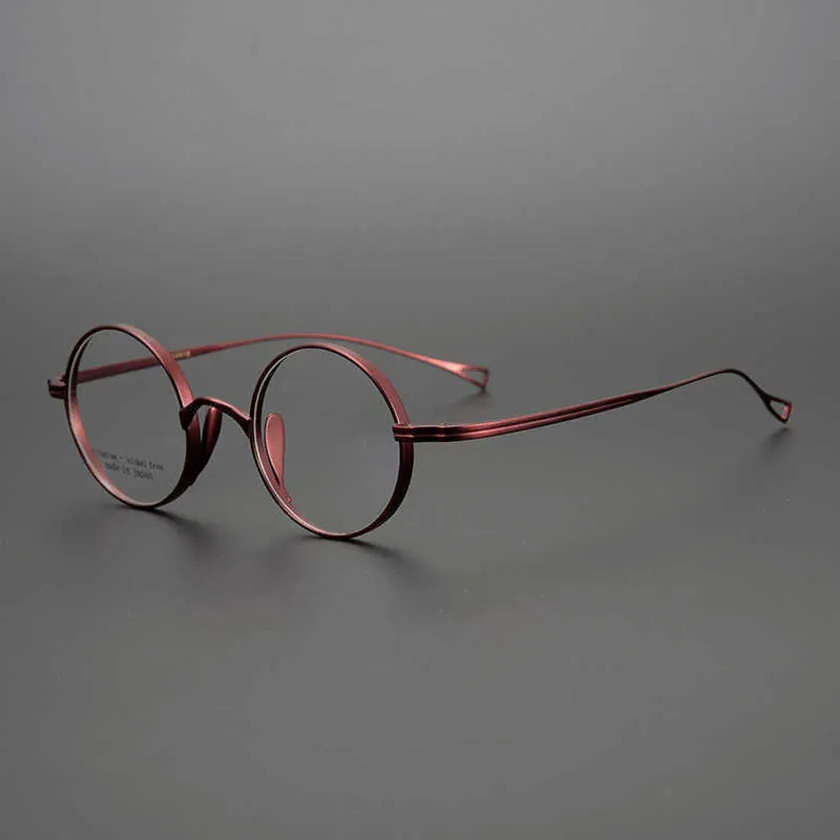 Fashion heren buiten zonnebril Japanse collectie John Lennon's dezelfde ronde frame Republiek van China stijl pure titanium bril Ultra licht kleine gezichtshoogte