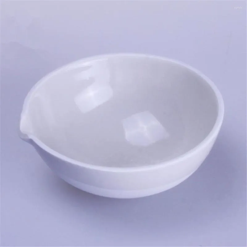 50-1000ml Evaporating Dish Round Bottom Lab Ceramic With Spout For Chemistry Laboratory