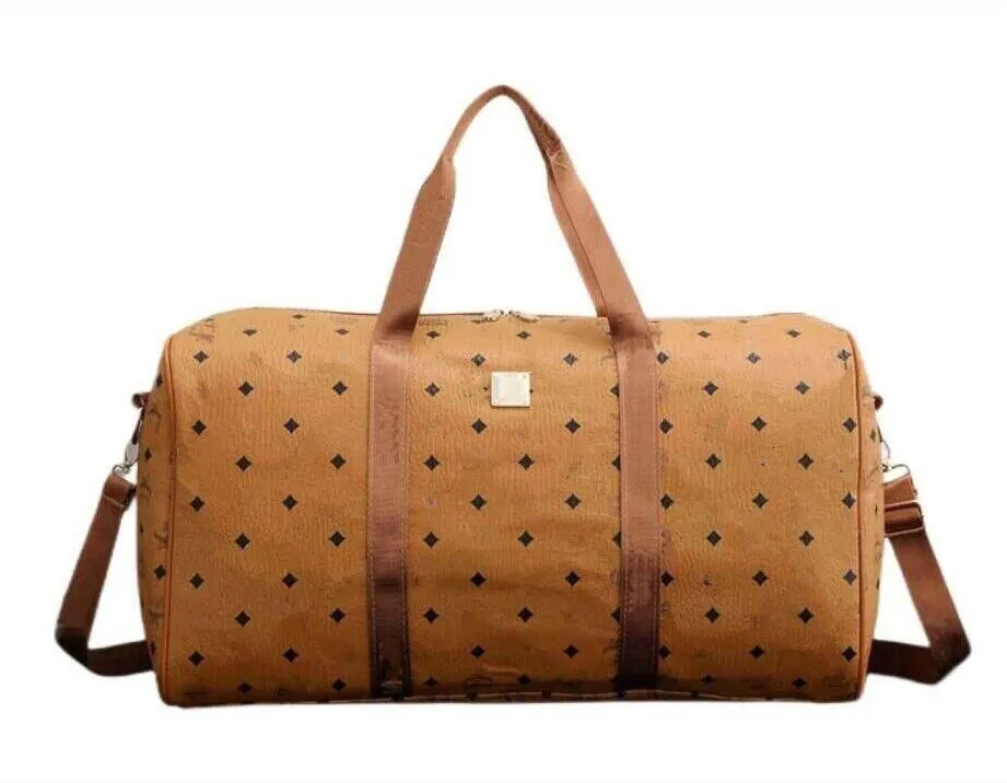 Sac polochon design luxe femmes sacs de voyage bagages à main hommes sacs à main en cuir pu grand sac à bandoulière fourre-tout 55 cm m040