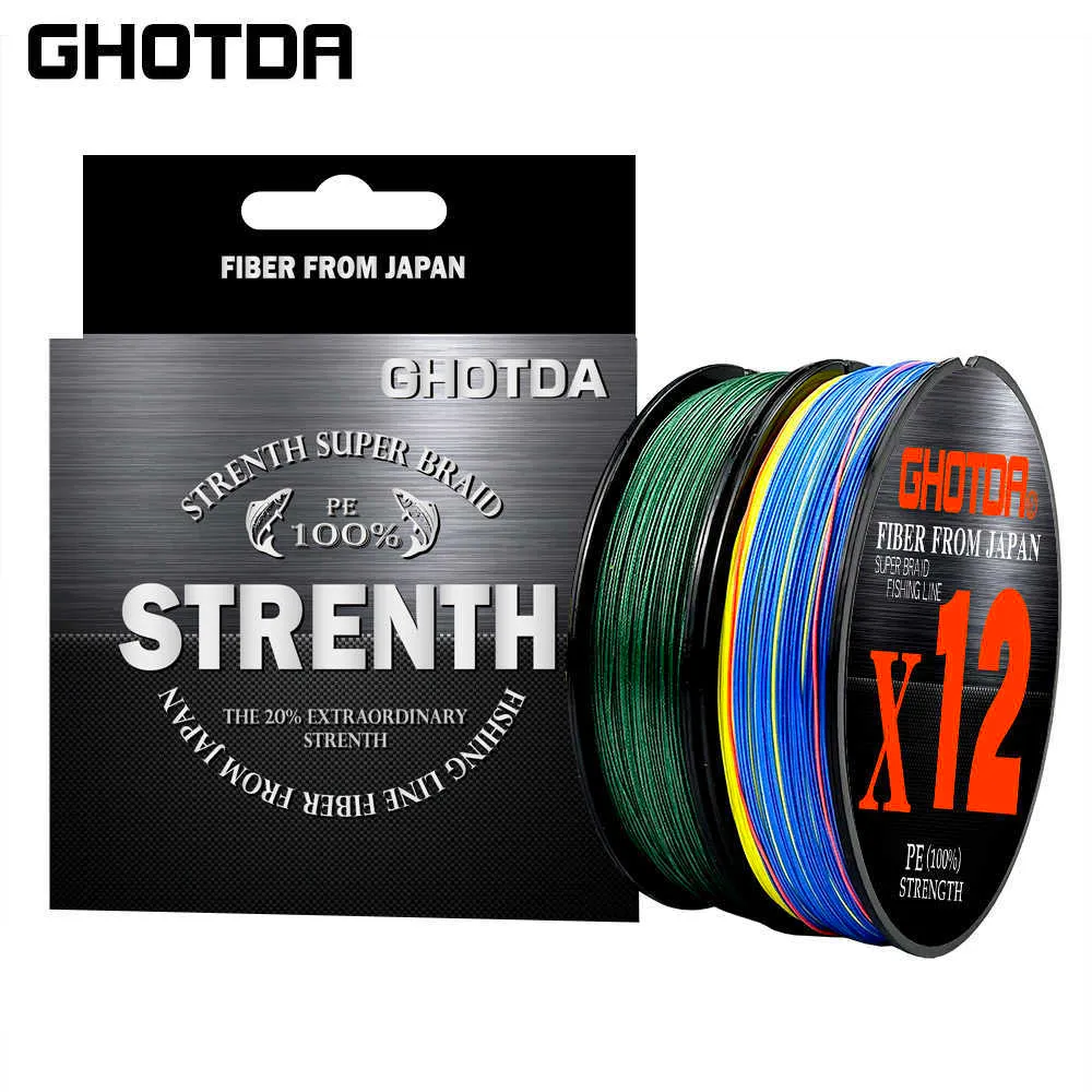 Fishing Accessories GHOTDA 11.3kg 41.8kg Braided Bait Line 12 Braid High  Density Weave Method Fly Fishing Line Super Smooth 100m 300m 500m P230325  From 14,48 €