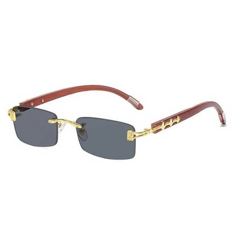 10% de réduction sur les lunettes de soleil pour hommes et femmes de luxe 20% de réduction sur la boîte de style sans cadre jambe en bois film océan lunettes de mode croisées