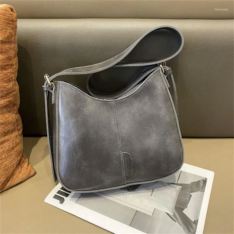 Evening Bags Halo Color Shoulder Bag Women Designer Bucket Crossbody For Vintage Zipper Handbags Fashion Sac