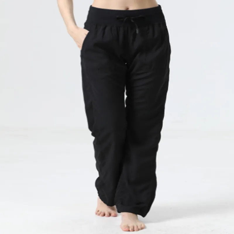 Women's Yoga Gym loose full length Pants Wide Leg Pants Workout Running Women Exercise Trousers 4 Way Stretch capris With Pockets Top SELL