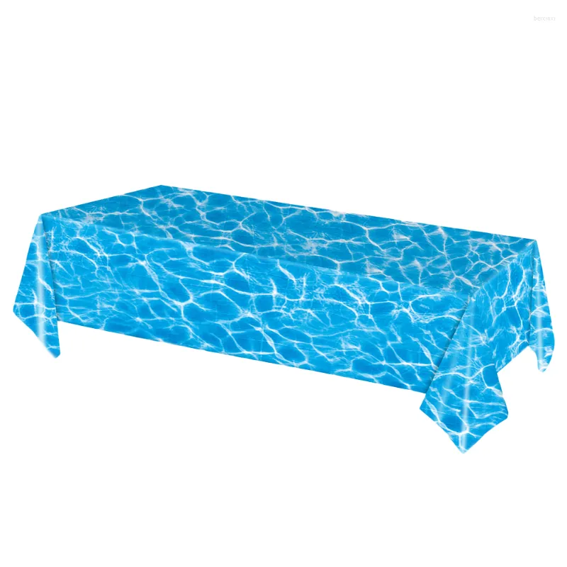 Tale da mesa de toalhas de mesa de mesa oceano capa de praia de praia decorações de ondas de onda de ondas de água decoração de tema marinho de verão aniversário de verão