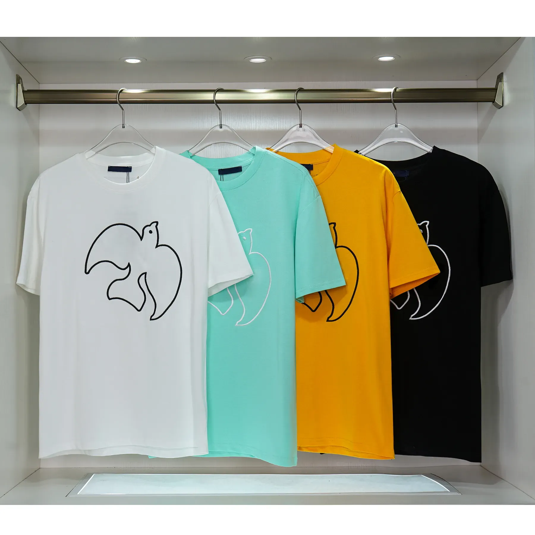L Märke T-shirts för män Mode Hip Hop Kortärmad Sommarmode Fritidsbrevtryck Bästa kvalitet Designers Kläder EU-storlek S-XXL #SHOPEE155