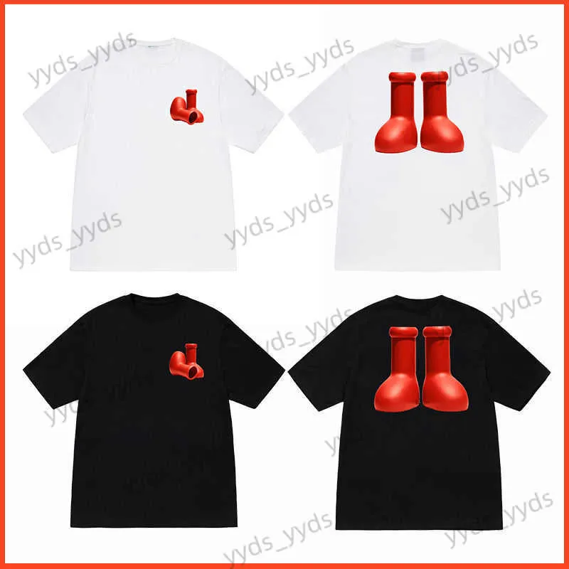 Camisetas masculinas Astro Boy Creative Big Red Red Shoes Imprimir Bigred Boot Manga curta Men e feminina Casal Hip Hop T-shirt T230327