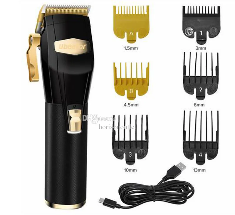 Professional Cordless T9 Hair Clipper Set With USB Charging Gold