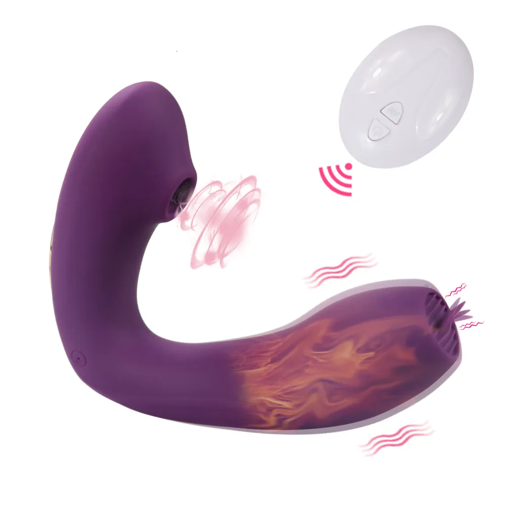 Vibratorer Uppvärmning av fjärrkontroll vagina suger vibrator g spot dildo sex sug klitoris stimulator sex leksak för kvinnlig kvinnlig onanator 230327