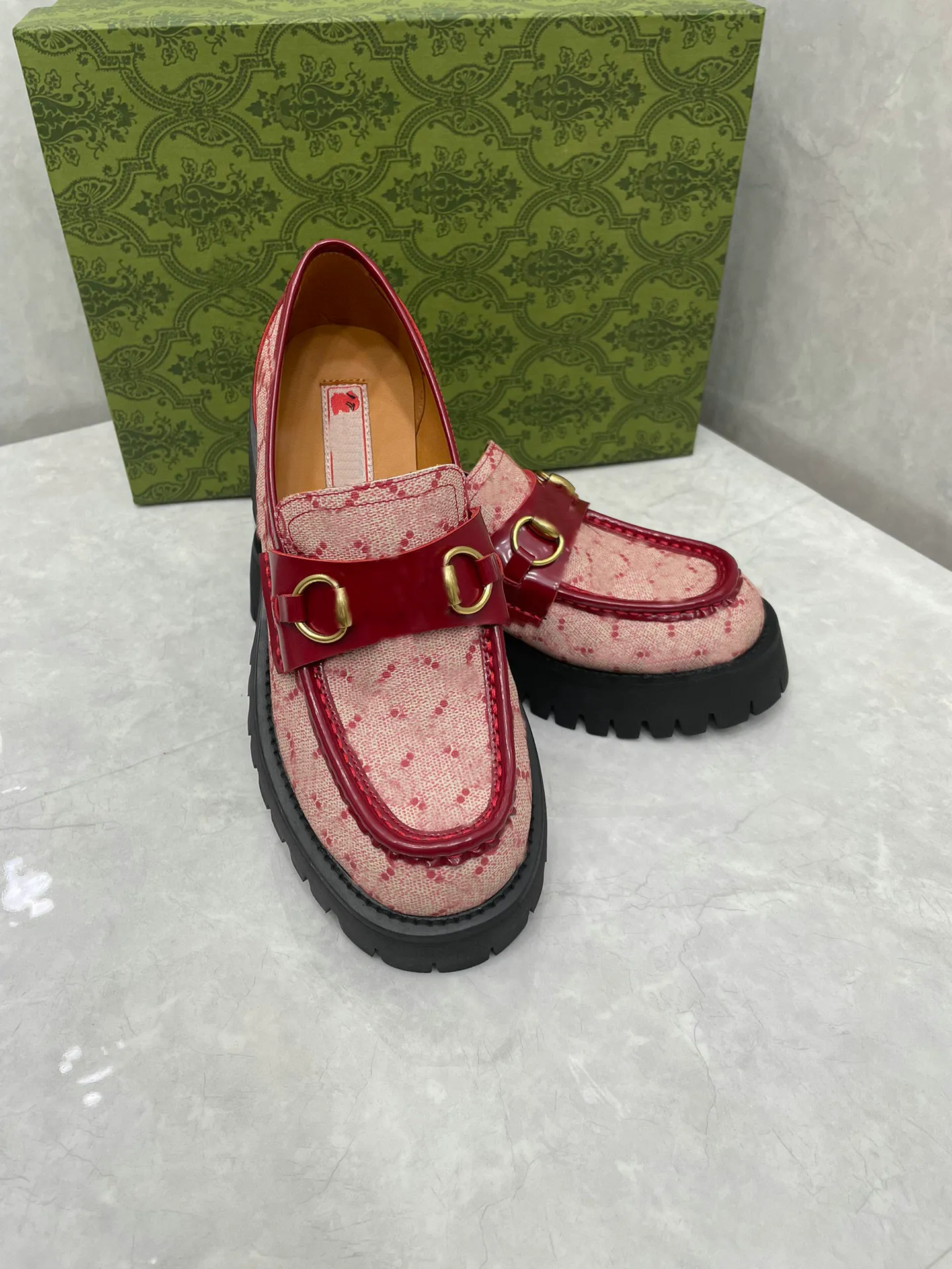 Wholesale Women Platform Lug Sole Loafers With Horsebit Buckles  