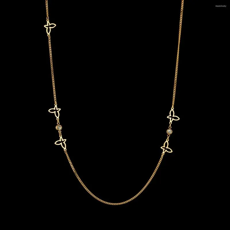 Ketens akizoom Meerdere mooie vlinders zirkon mode choker ketting roestvrijstalen charme voor vrouwen meisje sieraden verjaardagscadeau