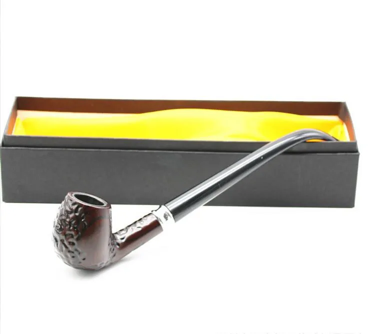 2023 new black acrylic long mouth resin pipe portable personality carved pipe creative Smoking Pipes
