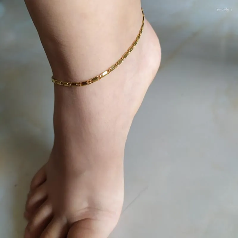 Tornozeleiras vintage Cadeia de cores prata tornoziga boêmia Bracelete de tornozelo de ouro para mulheres Sandálias Barefoot de mulher perna de joalheria