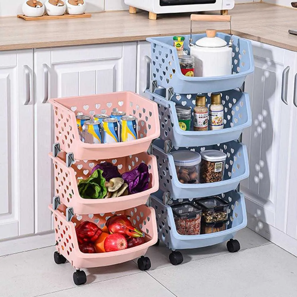 Stackable Fruit \u0026 Vegetable Storage Bins High Capacity Kitchen Organizer  Baskets From Misihan08, $12.97 | DHgate.Com, image size:1001x1001