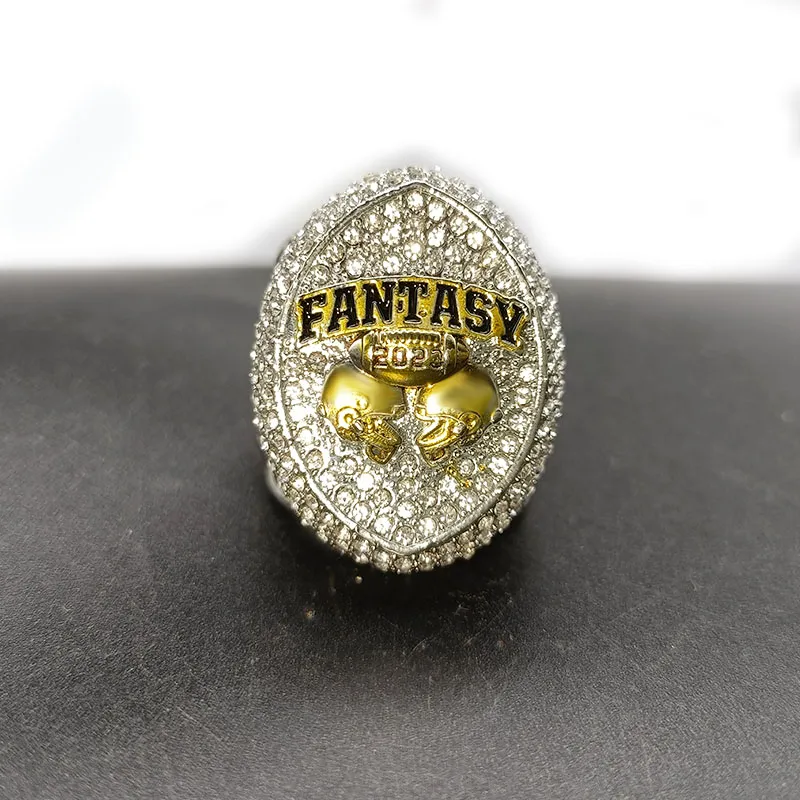 Nieuwe Fantasy Football Championship Ring League Trophy-winnaar maat 9-12