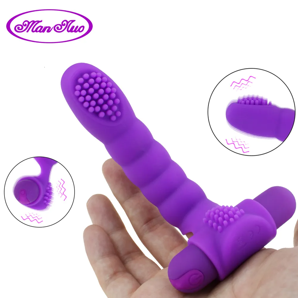 Vibrateurs Finger Sleeve Vibrator G Spot Massage Clitoris Stimuler Flirter Sex Toys pour Femmes Masturbateur Femme Rechargeable Produits Adultes 230327