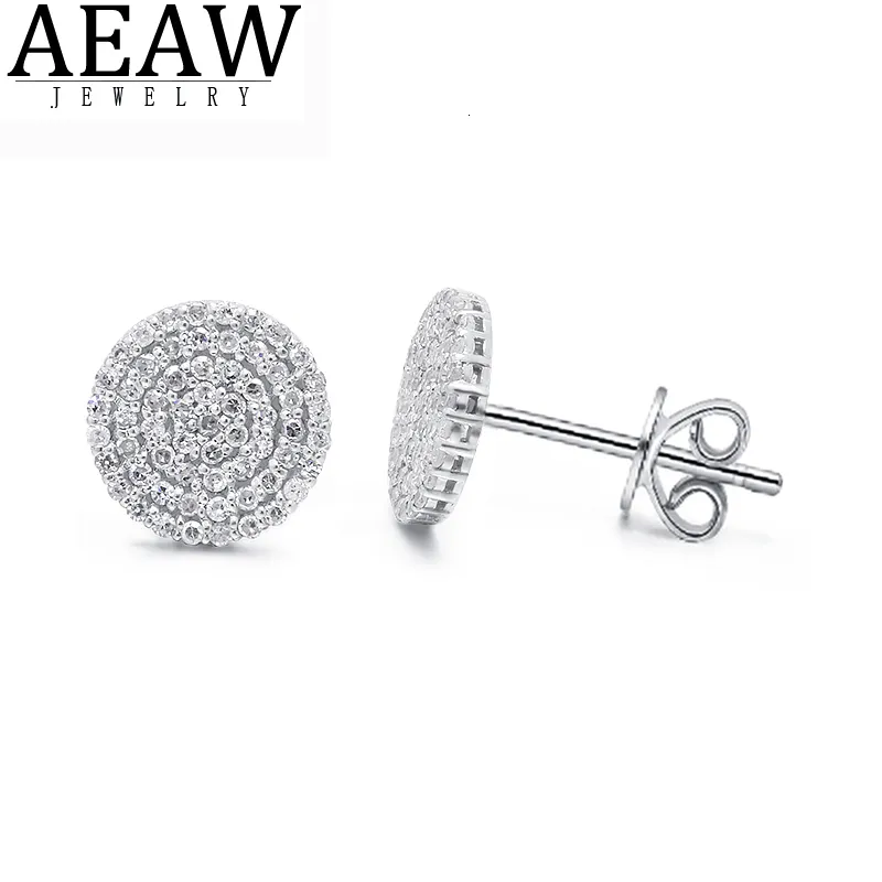 STUD AEAW EARRINGS TRENDING SOLID 10K GOLD STUD EARRINGS FLOWERSETING MOSSANITE DIAMOND GEMS WEDDING JEWERERY 230325