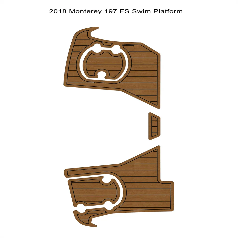 2018 Monterey 197 FS Swim Platfrom Step Pad Boat Eva Foam Faux Teak Deck Floor Self Backing Ahesive Seadek GatorStep Style Floor