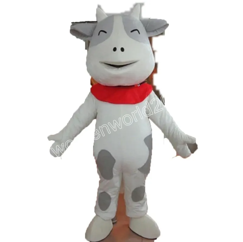 Hot Sales lovely cow Mascot Costume Simulation Cartoon Character Outfits Suit Adults Outfit Christmas Carnival Fancy Dress for Men Women