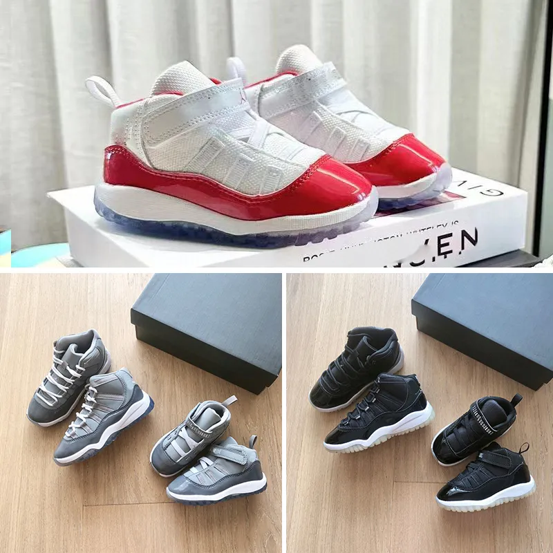 Toddler shoes Cool Grey Cherry Gym Red XI 11 for 1 4Years Old Bred Space Jam Kids Basketball Sneaker Concord Gamm Blue Baby Infant Jumpman 11s Shoes