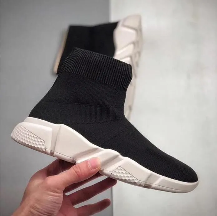 designer men casual shoes womens speed trainer socks boot speeds shoe runners runner sneakers Knit Women 1.0 Walking triple Black White Red Lace Sports