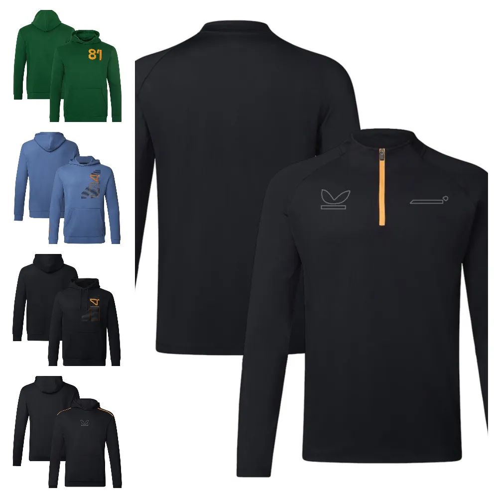 Maglione da corsa F1 2023 nuova stagione semi-cerniera uniforme della squadra Formula Uno felpa con cappuccio a maniche lunghe personalizzata per uomo e donna