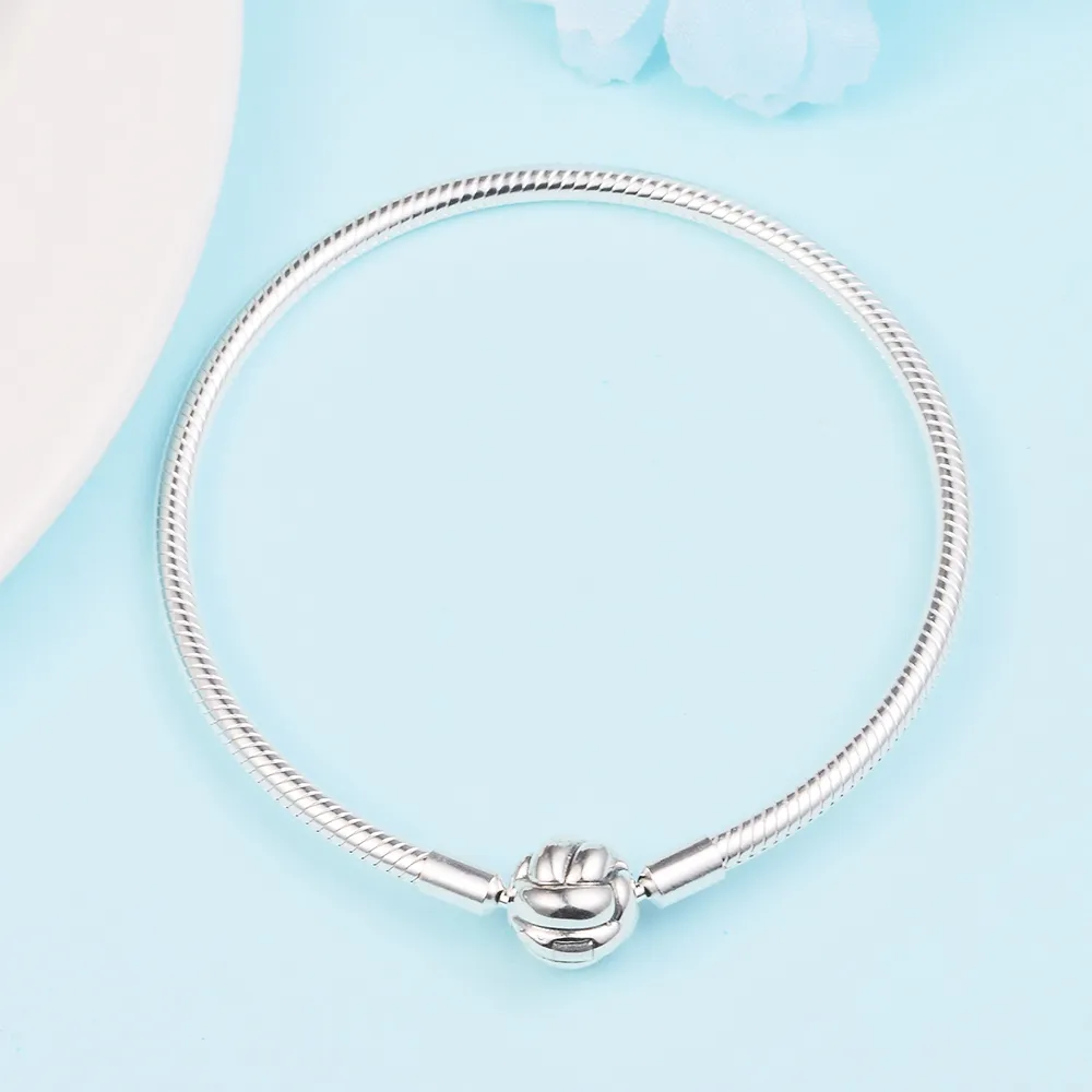 925 Sterling Silber Schlangenkette Armband mit echt